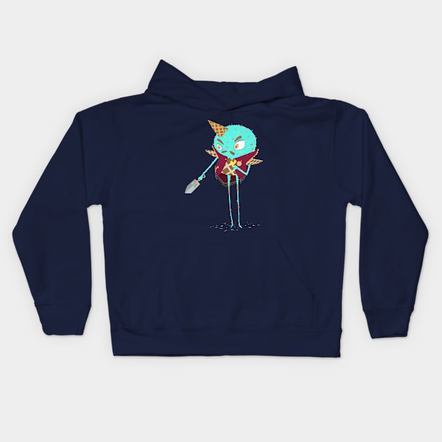 Ice king flat color Kids Hoodie by Broutille